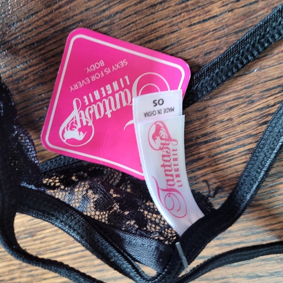 Fantasy Lingerie Black Lace Sexy One Size Fits Most Bra NEW with Tag - Picture 5 of 6